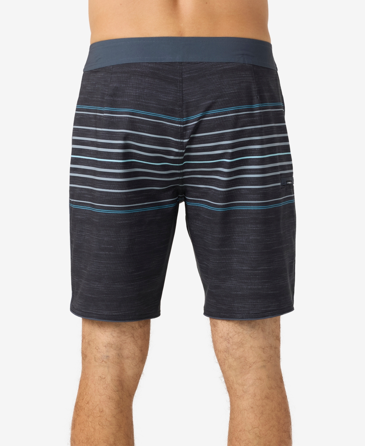 O'neill Men's Hyperfreak Heat Stripe Scallop Short In Black