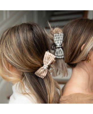 Large Clip - Black Checkered Pearl