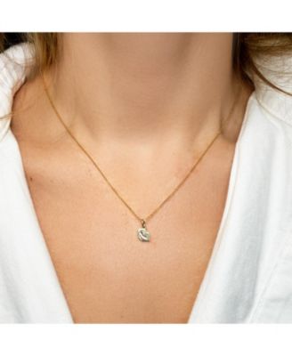 Mini Gold Lip Charm 14K Gold