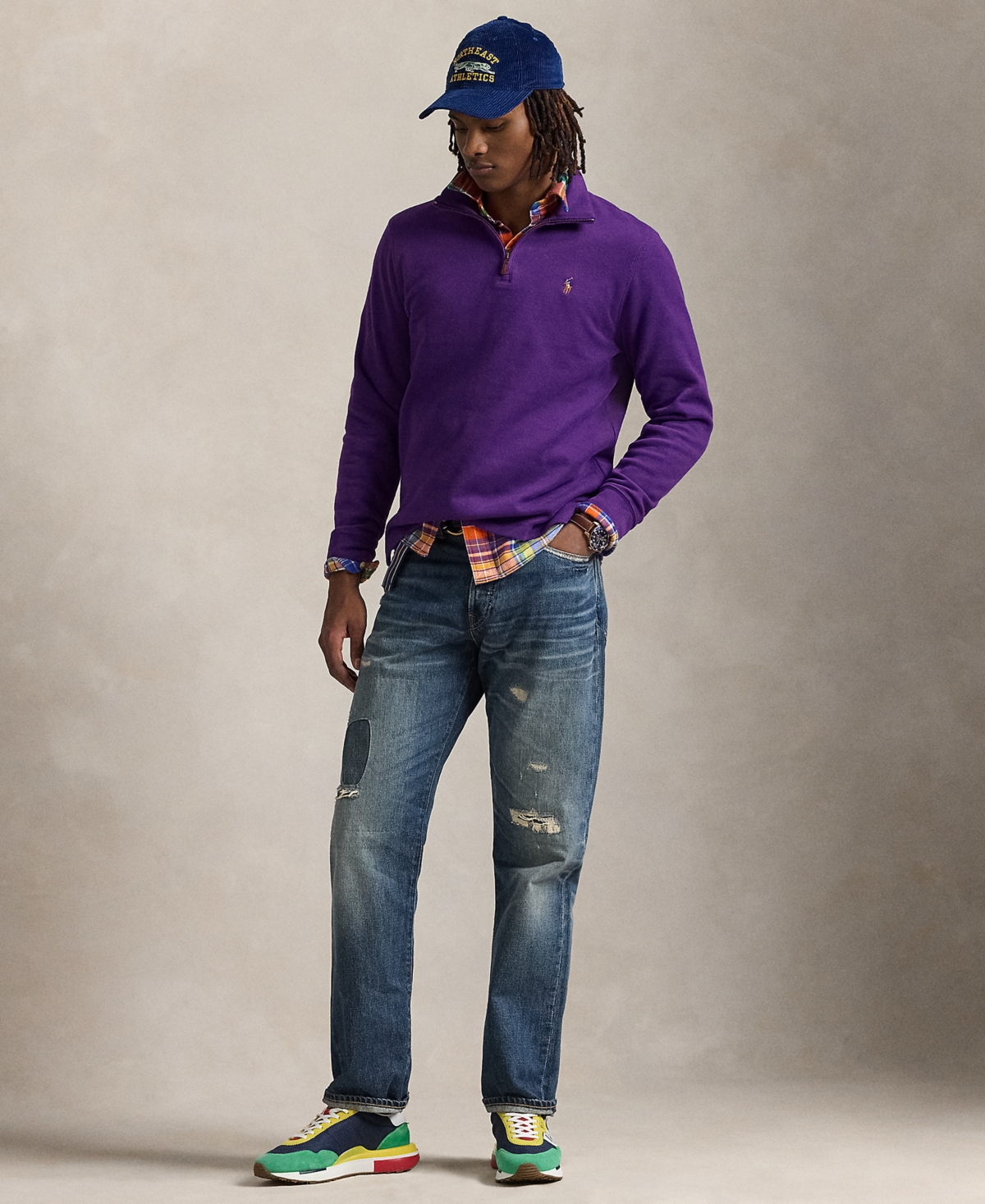 Polo Ralph Lauren Men's Estate-Rib Cotton Quarter-Zip Pullover