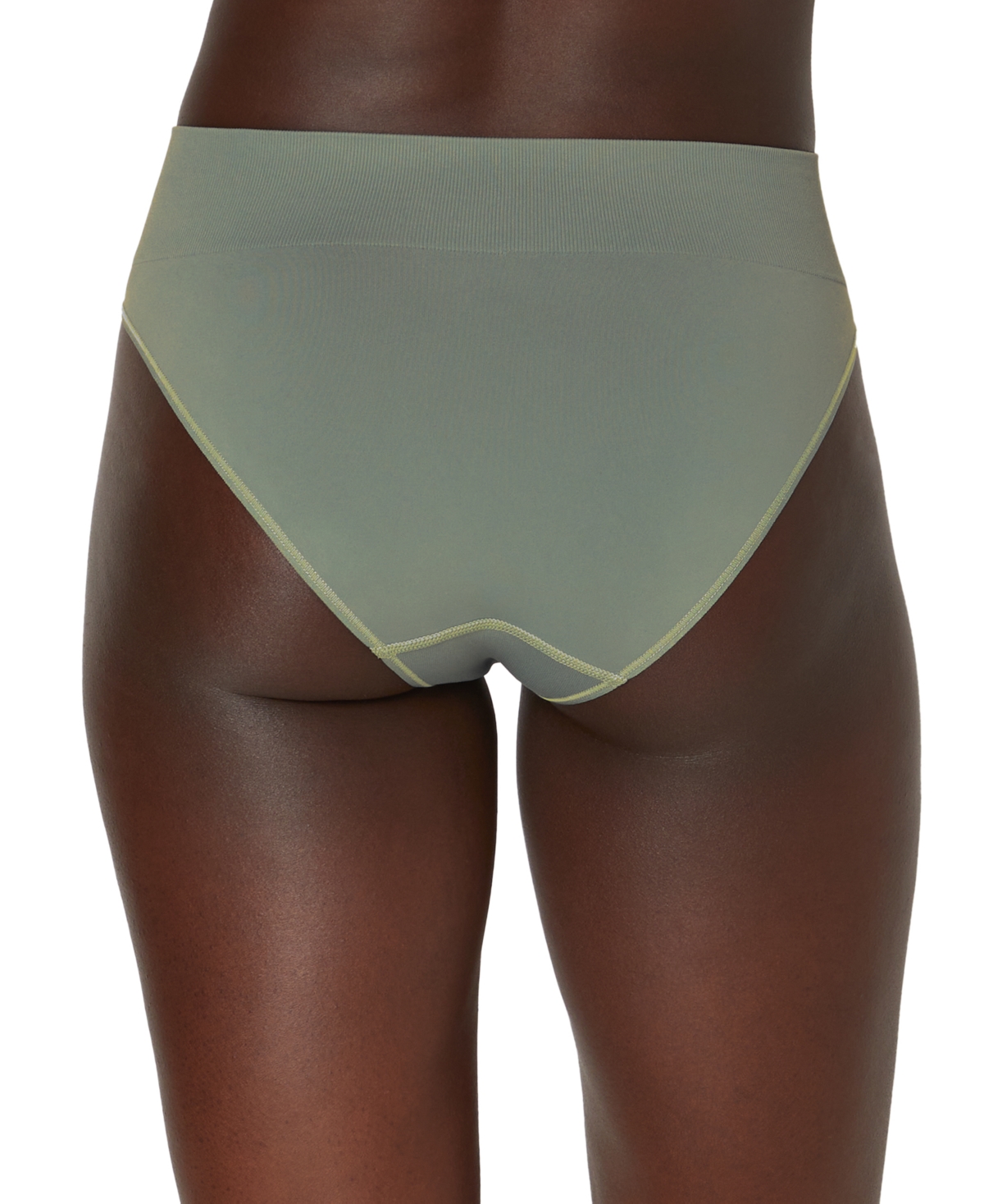 Shop Maidenform M Seamless High Leg Bikini Underwear Dm2317 In Pewter Green
