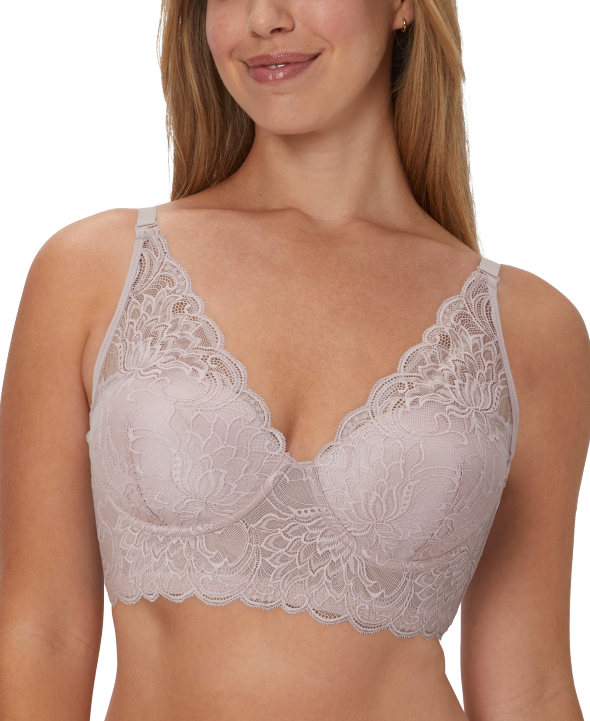 Pure Comfort Lace & Mesh Longline Wireless Bralette DM1188 - Paris Nude (Nude 5)