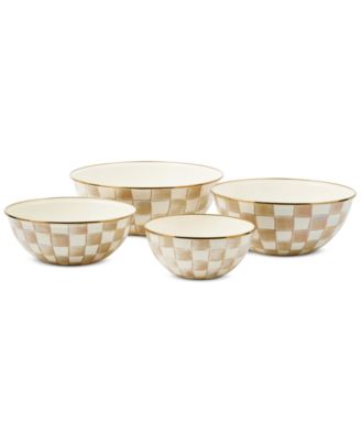 Mocha Check Medium Everyday Bowl, 80-oz.