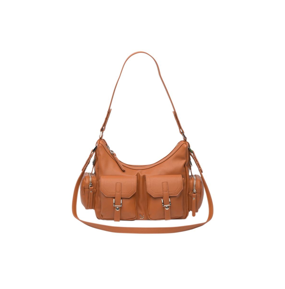 Assembled Faux Leather Crossbody Bag - Green