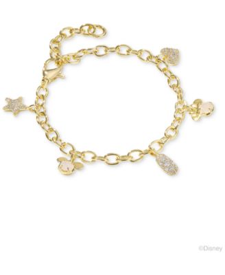 Kendra Scott - 14k Gold-Plated Mixed Stone Mickey & Minnie Mouse Charm Bracelet