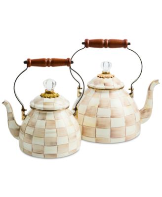 Mocha Check 2-Qt. Tea Kettle