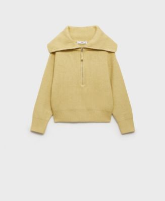 Mango Women's Zip Neck Jumper - Macy's