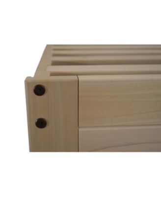 FarmHome Natural Queen Size Platform Bed with Rustic Design - 60