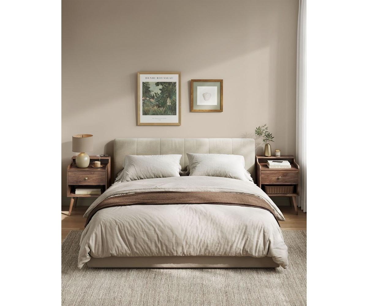 Set of 2 Nightstands with Hidden Drawers for Bedroom Storage and Bedside Use