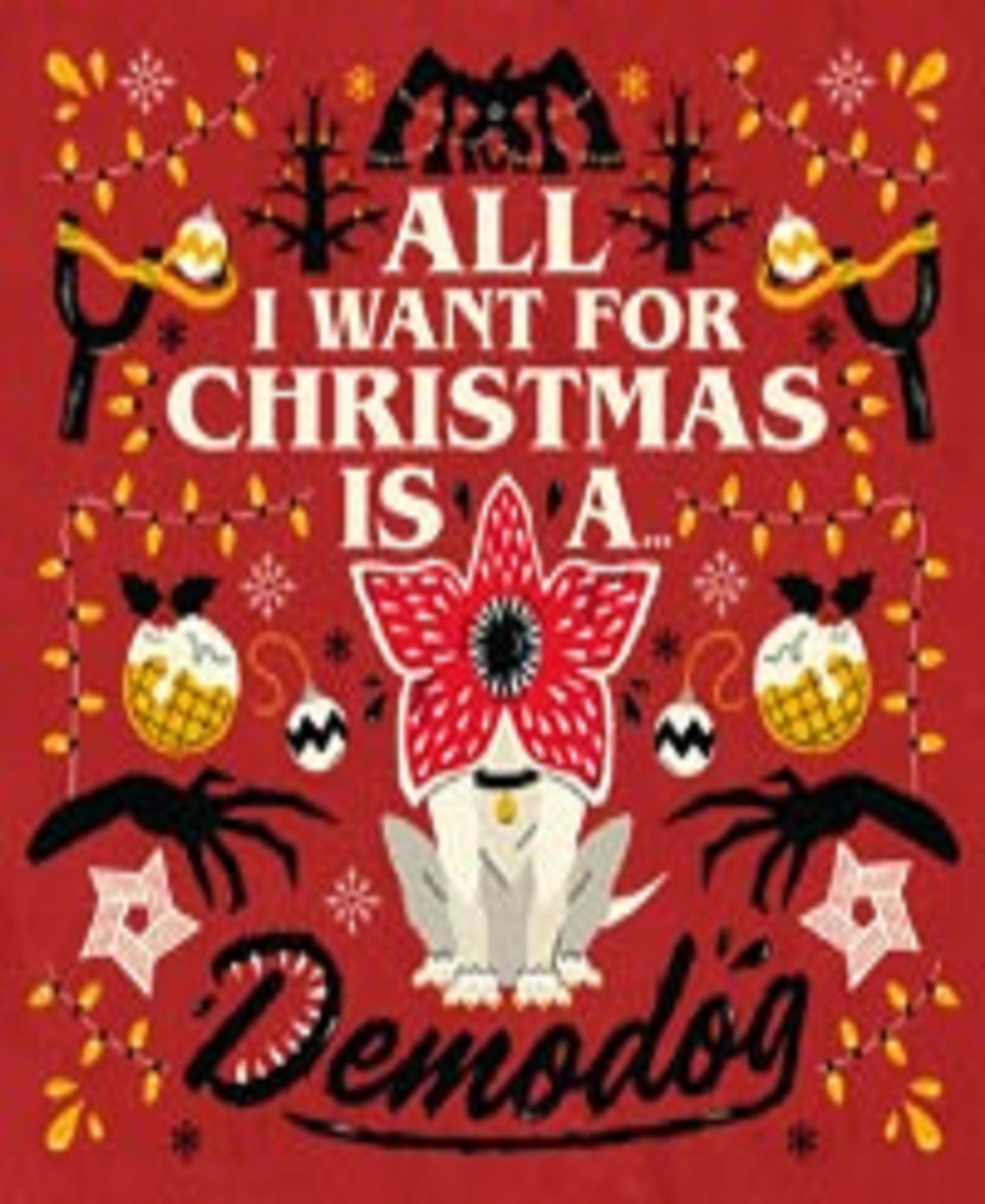 Мужская футболка Fifth Sun Christmas Demodog Short Sleeve, цвет: Красный — фото 3