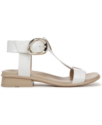 Brandy T-Strap Buckles Low Block Heel Sandals