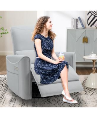 Massage Recliner - 360° Swivel & Heat Rocking Chair