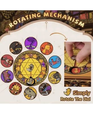 Book Nook Kit - DIY Miniature House Magic Dollhouse Kit for Adults Teens, Fantastic Booknook Bookshelf Decor Beasts Alley Model Build with LED Light (Fantastic Animal Common Room