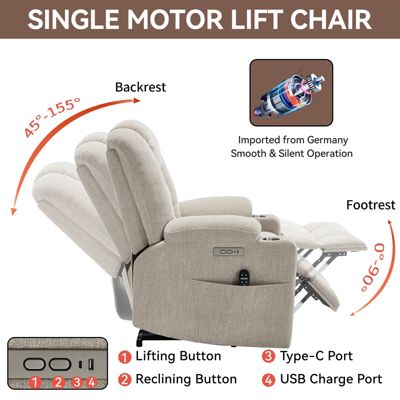 Power Lift Recliner with Massage & Heat