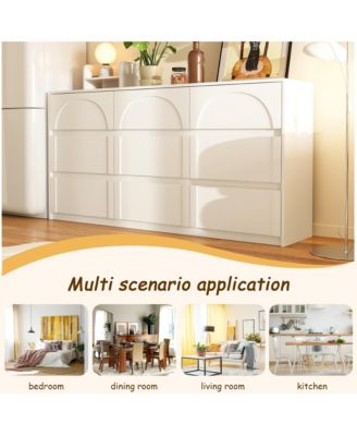 9-Drawer Wooden Dresser with Elegant Design – Bedroom Storage Chest