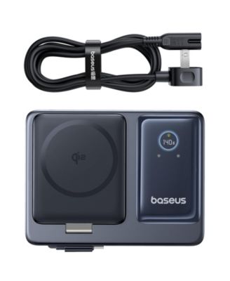 Nomos 5-in-1 Charging Station 140W, Qi2 15W Magnetic Wireless Charger with 100W Retractable Cable