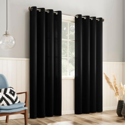 Brandon Magnetic Closure Room Darkening Grommet Curtain Panel Pair