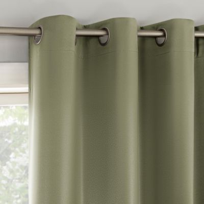 Brandon Magnetic Closure Room Darkening Grommet Curtain Panel Pair