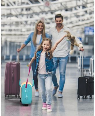 GNU 40W Electric Trolley Suitcase Inspired Electric Ride-On Luggage for Kids ,A Fun & Practical Travel Buddy Ages 3-6-up to 5 Miles 5MPH