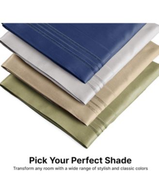 Pillowcase Set of 4 Soft Double Brushed Microfiber - Queen