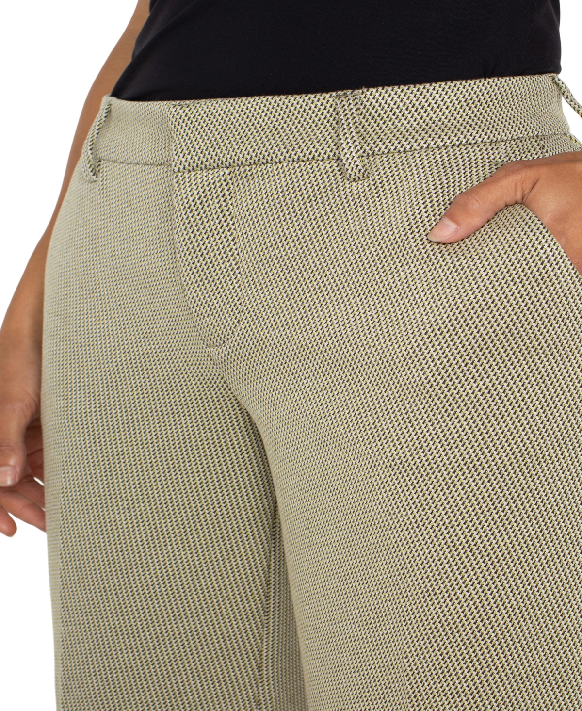 Liverpool Los Angeles Kelsey Wide Leg Knit Pants In Gray