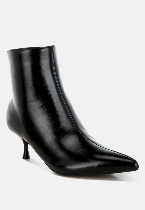 Женские ботинки London Rag Thymus Kitten Heel, цвет: Чёрная искусственная кожа