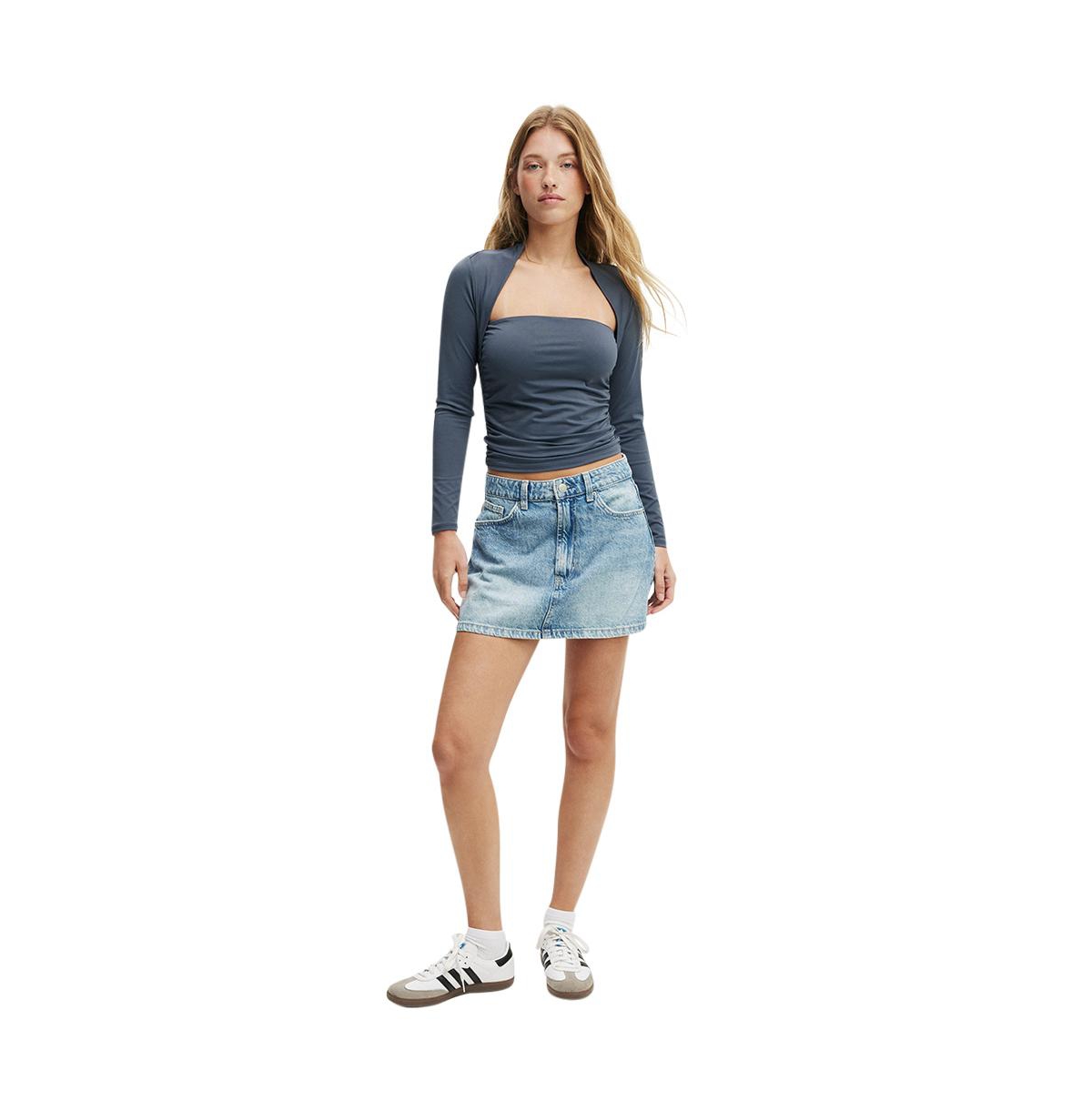 Cotton On Women's Ever Smooth Rouched Long Sleeve Top