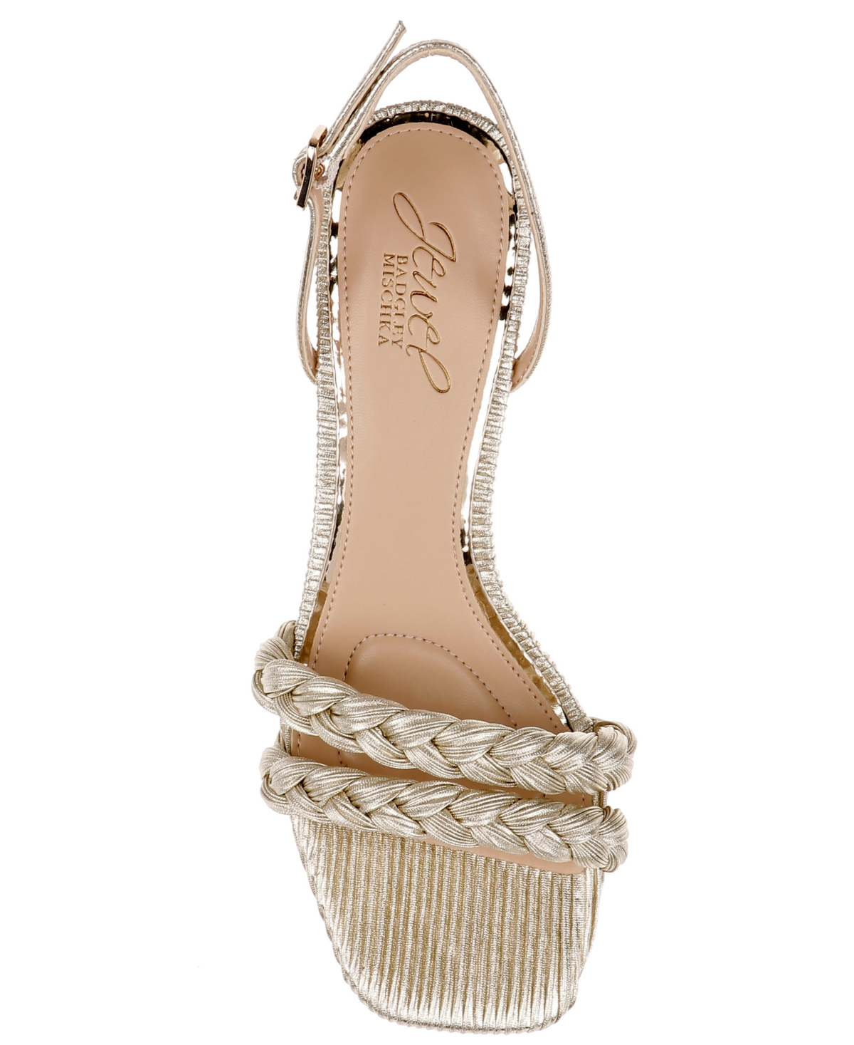 Jewel Badgley Mischka Women's Sharon Square Toe Dress Sandals In Champagne