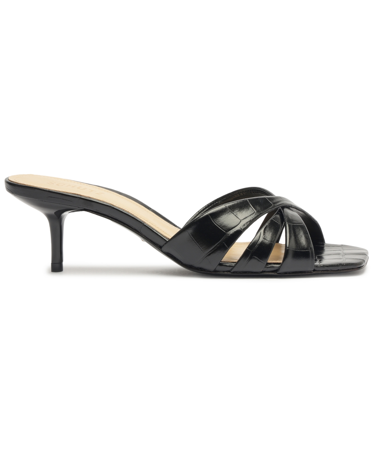 Shop Schutz Women's Keefa Slip On Dress Sandals In Black