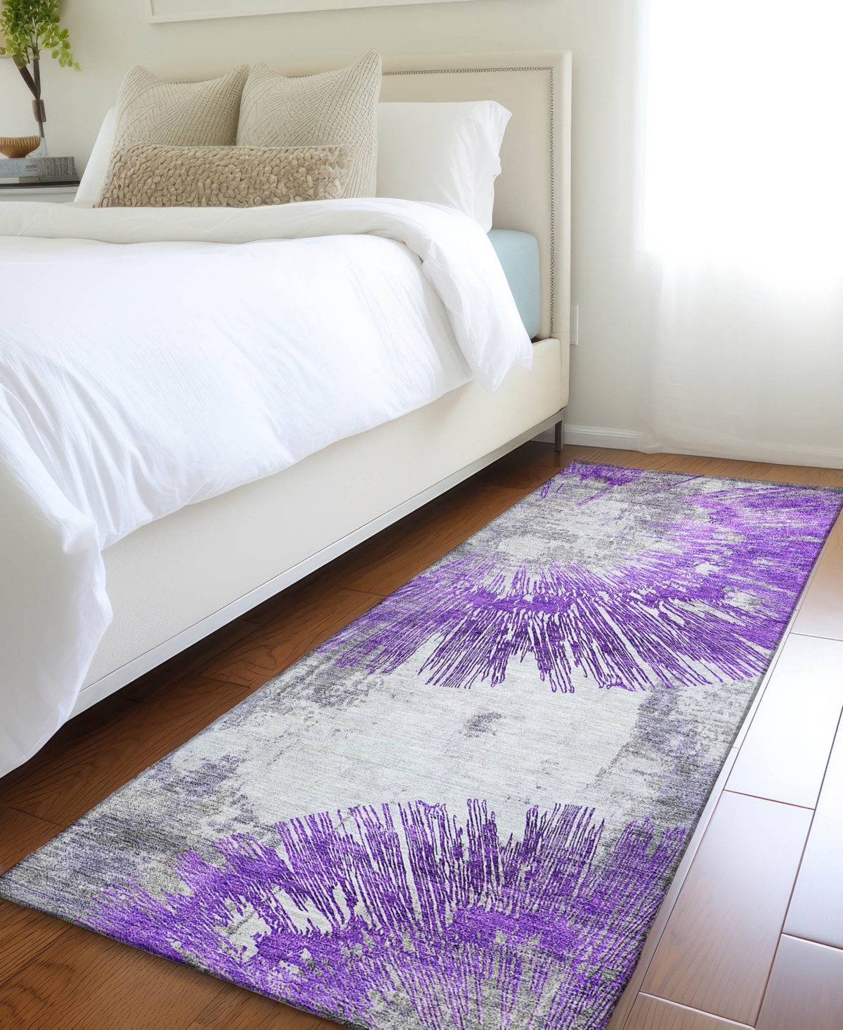 Addison Chantille Acn773 2'3''x7'6'' Runner Area Rug In Purple