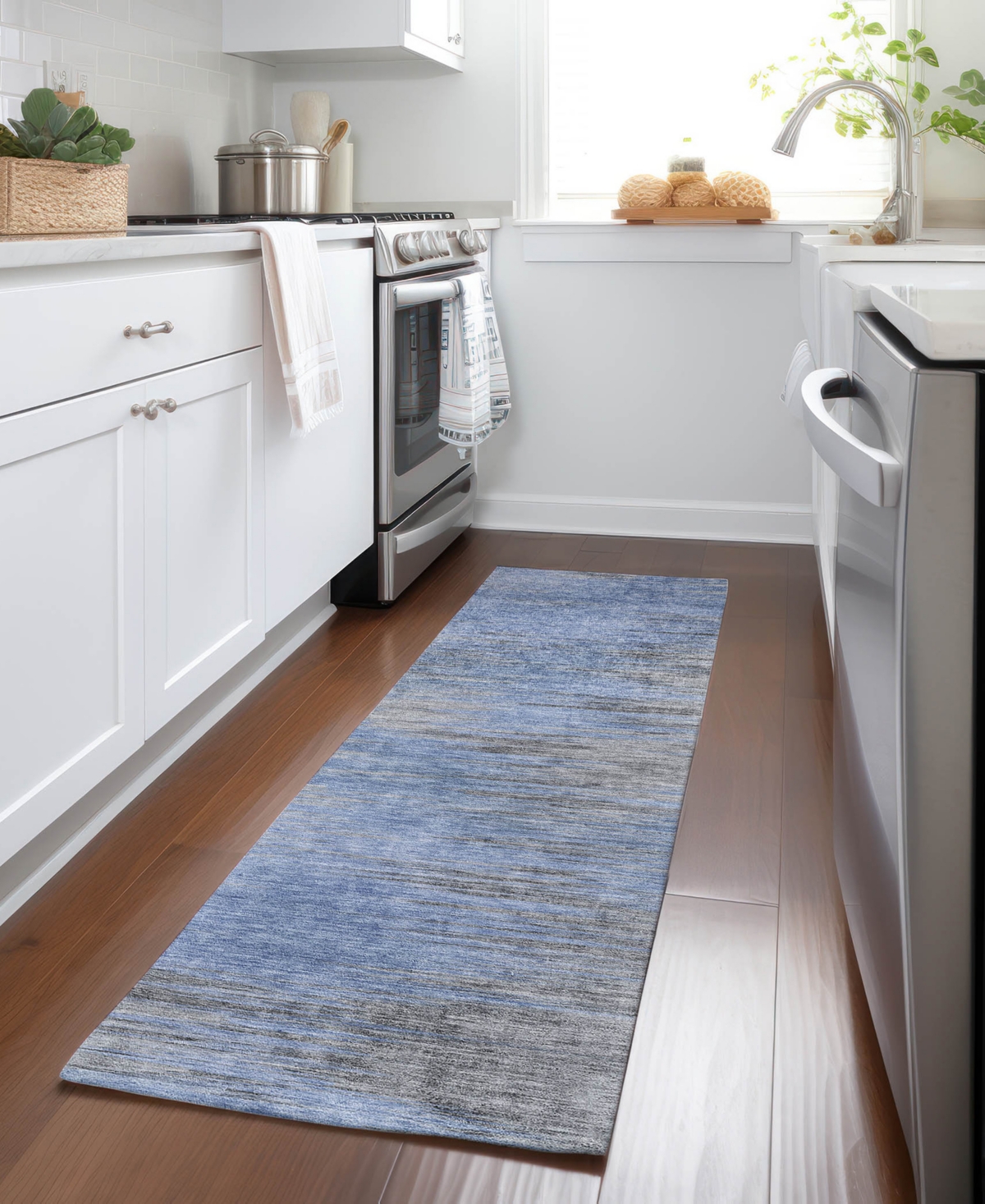 Addison Chantille Acn793 2'3''x7'6'' Runner Area Rug In Blue