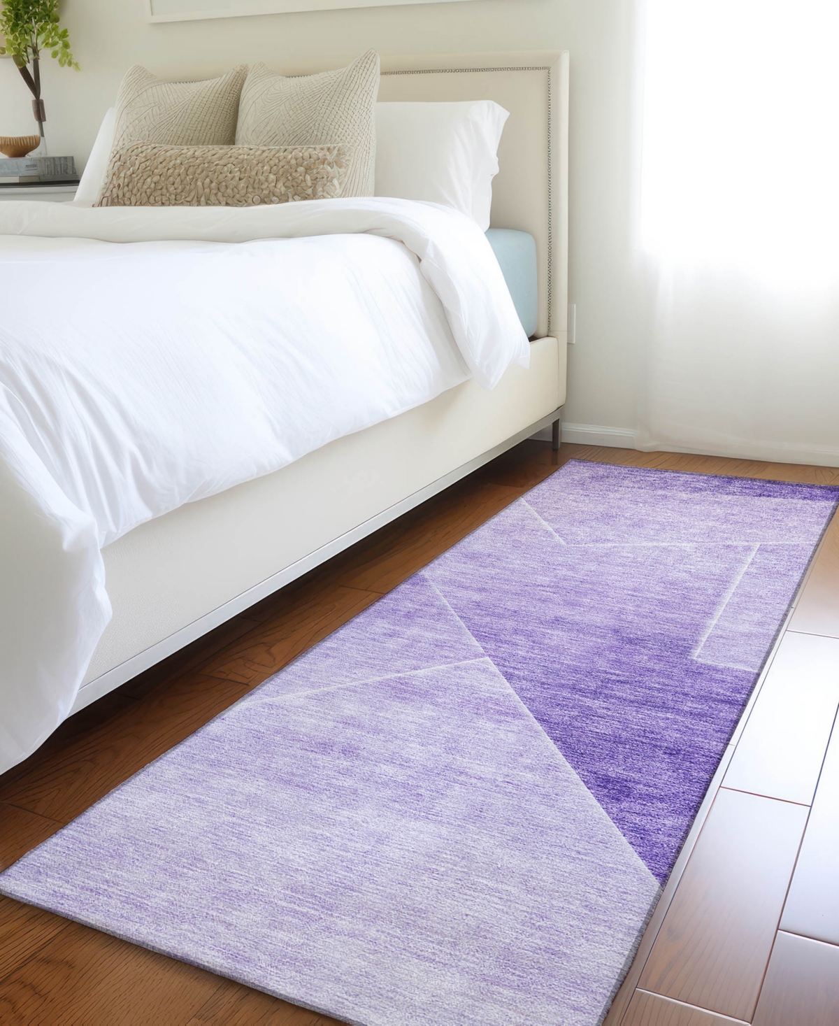 Addison Chantille Acn779 2'3''x7'6'' Runner Area Rug In Purple