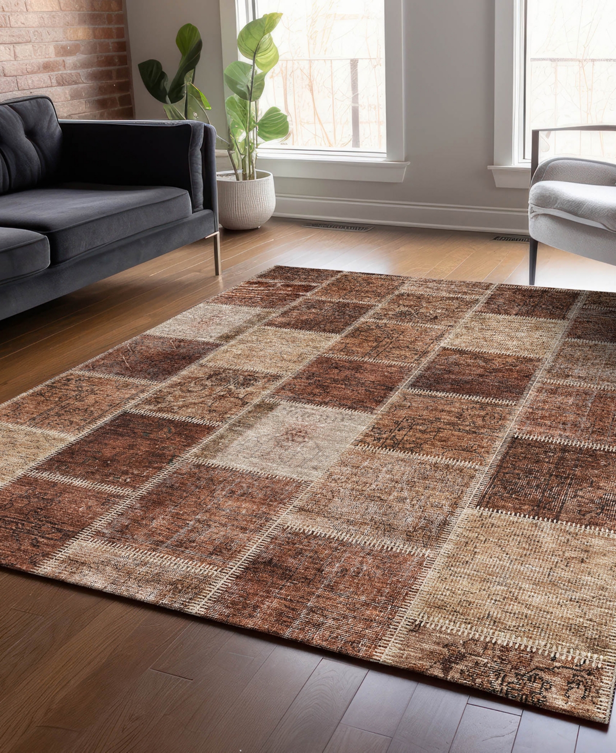 Addison Chantille Acn772 9'x12' Area Rug In Paprika