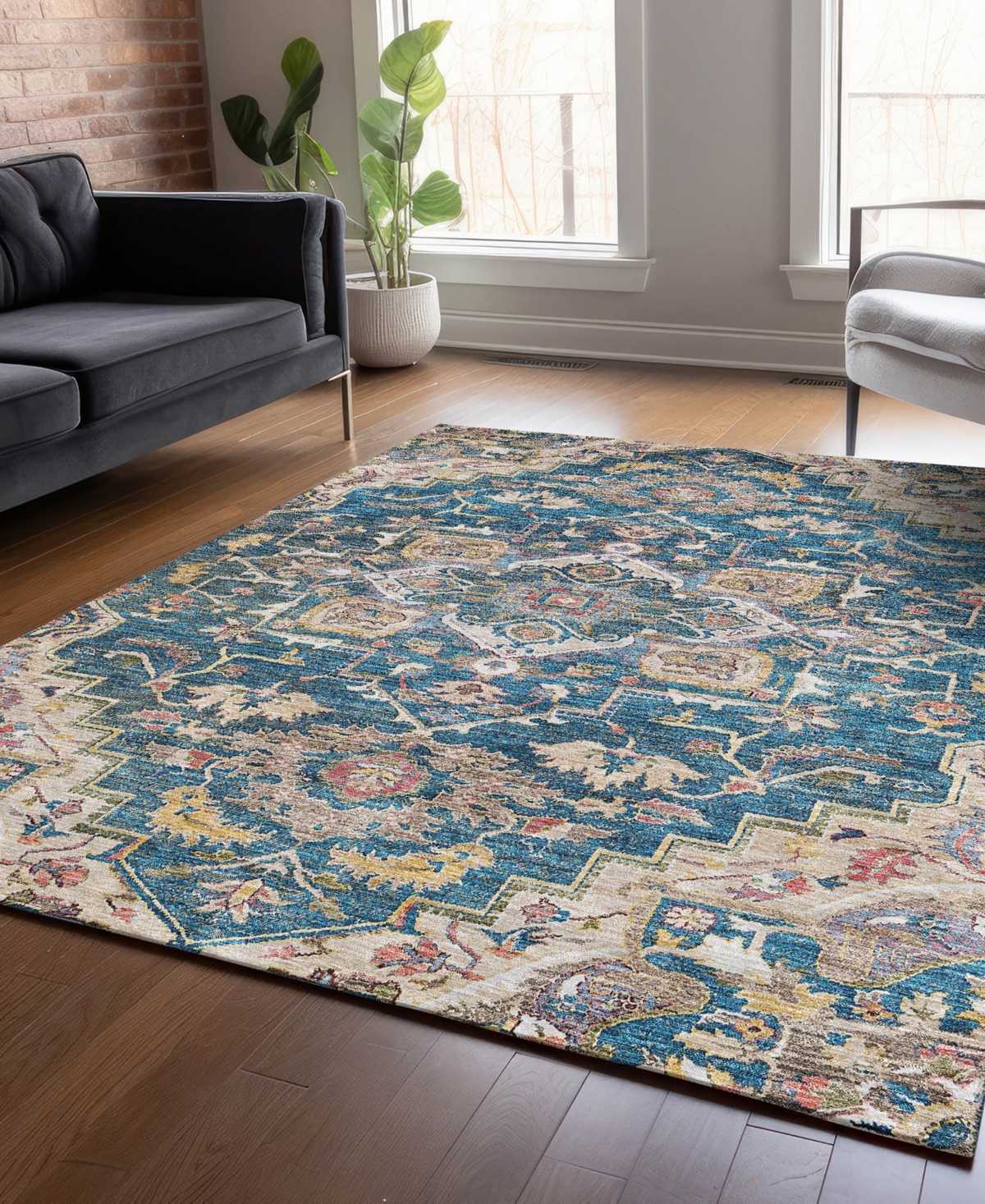 Addison Chantille Acn774 9'x12' Area Rug In Blue