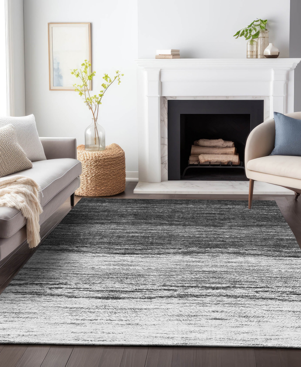 Addison Chantille Acn786 9'x12' Area Rug In Gray