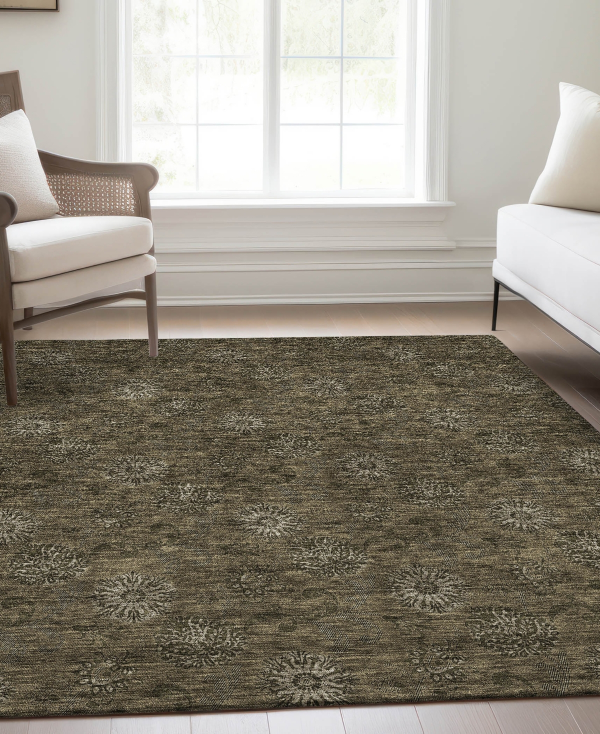 Addison Chantille Machine Washable Acn788 9'x12' Area Rug In Brown