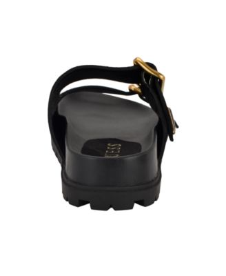 Women's Fasten Double-Buckle Footbed Sandals