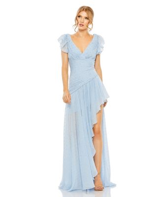 ruffle asymmetric sheath dress mac duggal Long One-Shoulder Ruffled Sleeve Gown by Mac Duggal 67878 – The Dress Outlet main image 0
