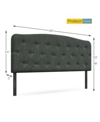 Faux Linen Headboard with Adjustable Heights