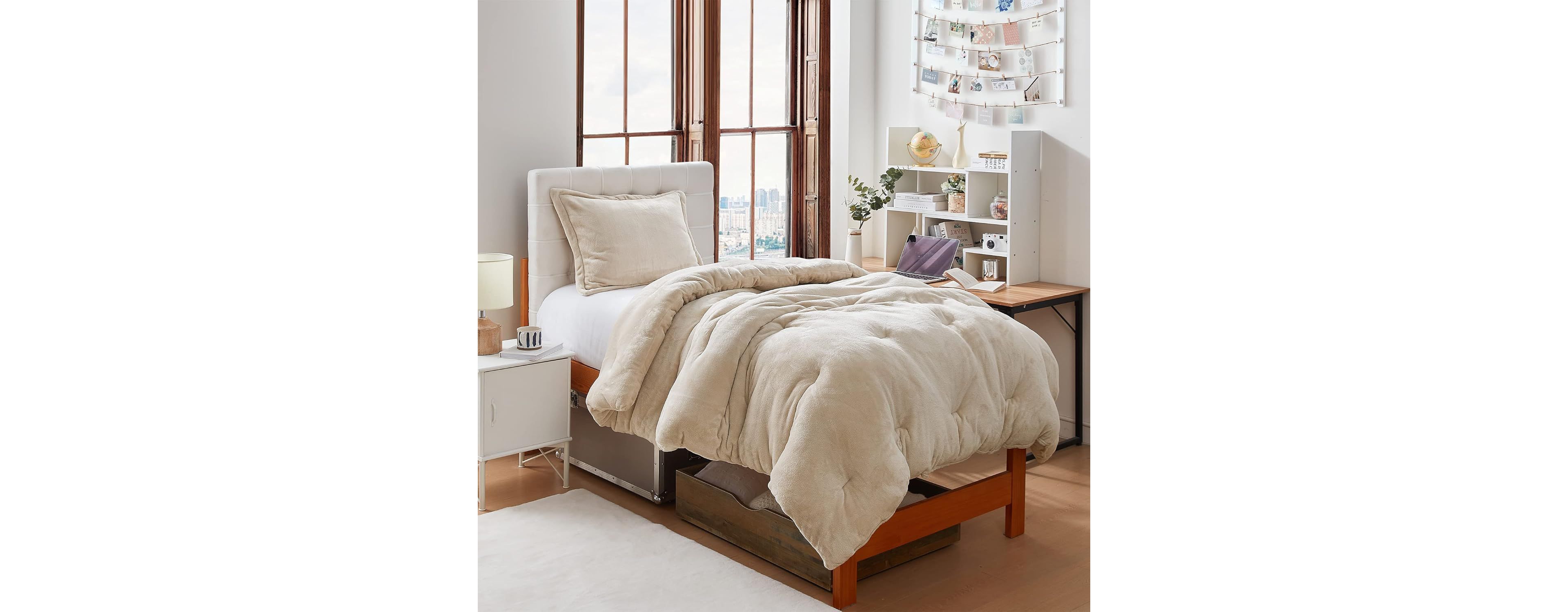 Thicker Than Thick - Coma Inducer Comforter Set - Standard Plush Filling - Birch , Twin Xl