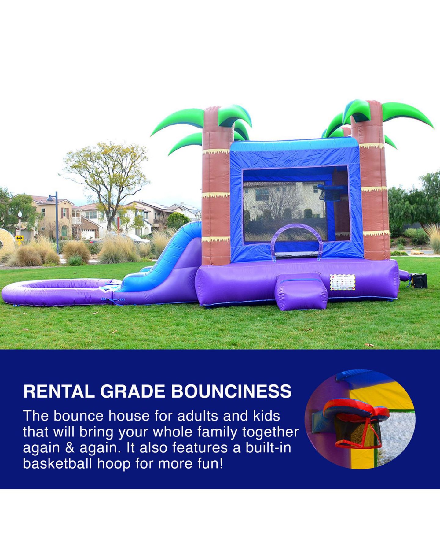 Детская игрушка HERO Kiddo HeroKiddo Enchanted Forest Bounce House & Water Slide Combo w/ Detachable Pool (No Blower/No Stakes), Commercial Grade Inflatable, цвет: Open Miscellaneous — фото 3