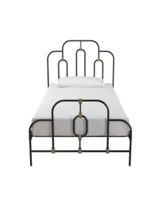 Farmhouse Adjustable Height Platform Bed in Metal Finish