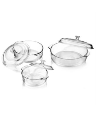 6-Piece Glass Bakeware Casserole Baking Dish Set - Dishwasher and Oven Safe
