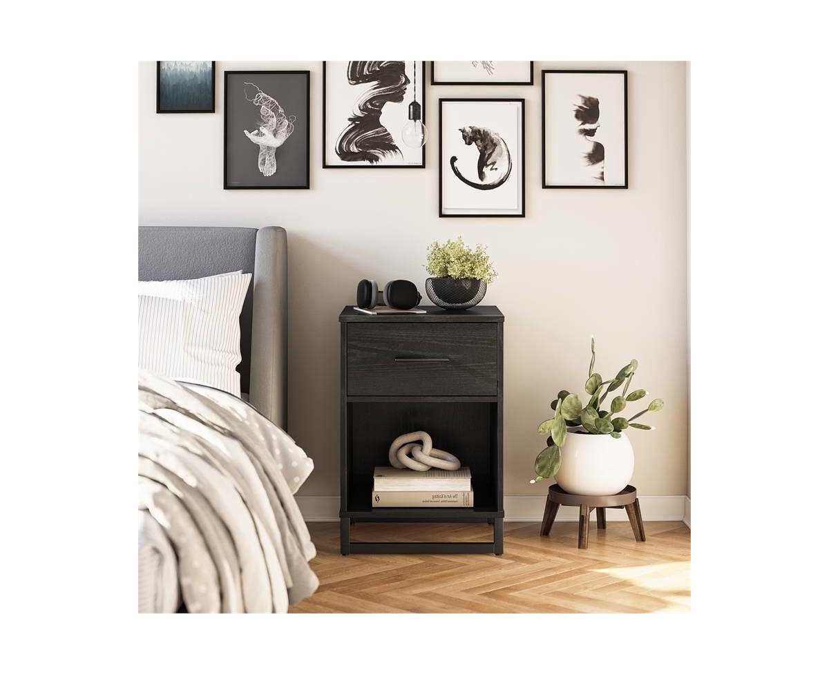 Slickblue Modern 1-Drawer Bedroom Nightstand for Sleek Storage and Contemporary Bedroom Decor