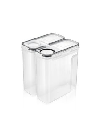 2 Pack (2L/8.4 Cups) Airtight Food Storage Dispensers for Beans, Pasta, Cereals, and More