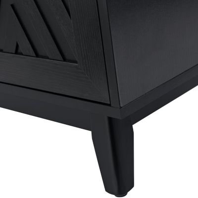 Tobias Midcentury 30"Tall 2 Door Accent Cabinet with Solid Wood Legs