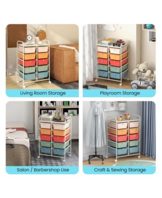10-Drawer Rolling Storage Cart