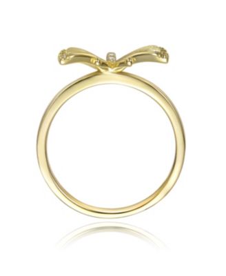 Teen's 14k Gold Plated Butterfly Textured Ring