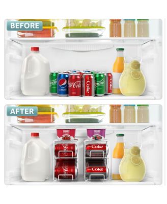 Soda Can Beverage Dispenser Rack - Holds 12 Standard Size 12oz Soda Cans