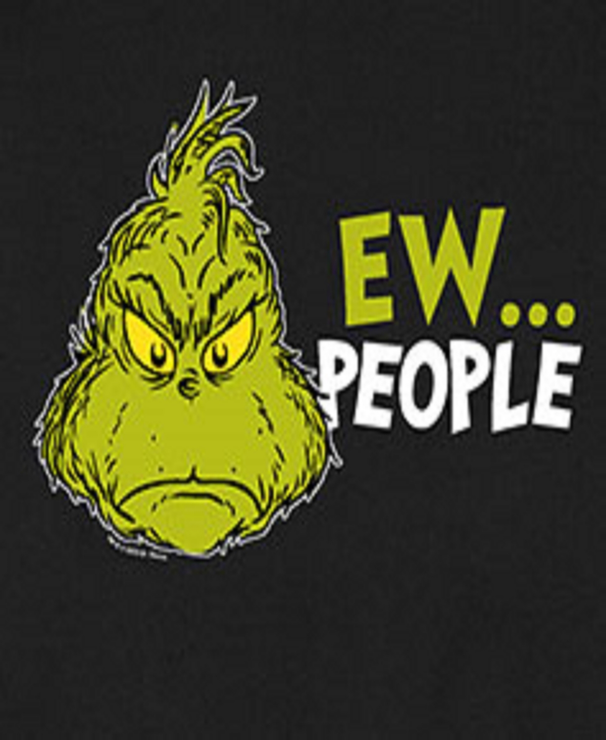 Airwaves Men's The Grinch Ew People Long Sleeve Fleece In Black